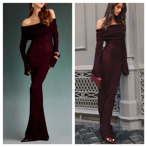 SER.O.YA | Dresses | Nwt Seroya Maxi Dress Galleria Knit Off Shoulder Merlot Burgundy Brown Size S | Poshmark SER.O.YA | Dresses | Nwt Seroya Maxi Dress Galleria Knit Off Shoulder Merlot Burgundy Brown Size S | Poshmark
